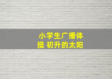 小学生广播体操 初升的太阳